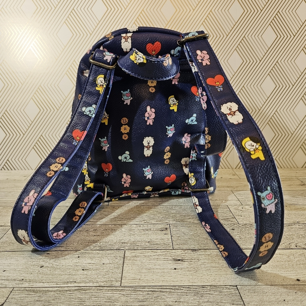 BTS BT21 All Over Print Mini Backpack K-Pop - Picture 3 of 12